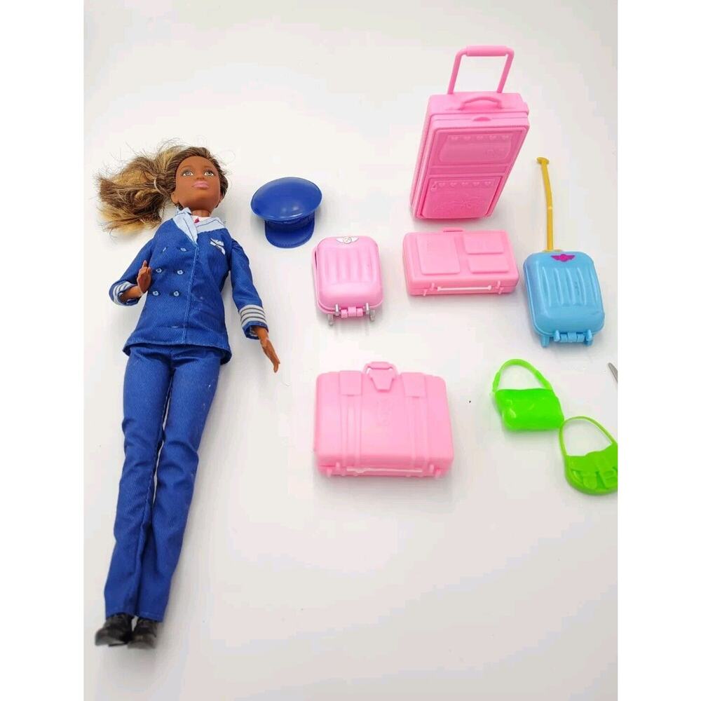 Vintage 1999 Barbie Doll Mattel Purple/Pink Jumbo Glamour Jet Airplane Plane - Picture 9 of 14